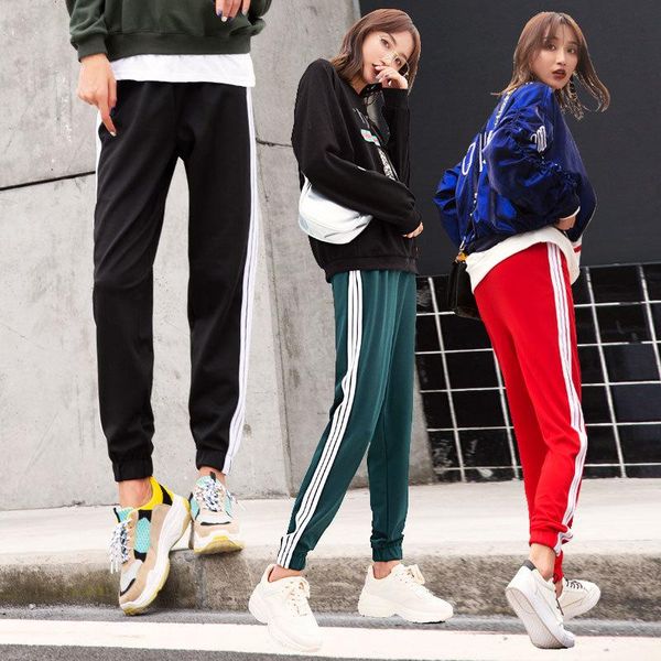 women's pants & capris fashion loose casual women side stripe harem 2021 autumn winter arrival female solid color classic trousers, Black;white
women's pants & capris fashion loose casual women side stripe harem 2021 autumn winter arrival female solid color classic trousers, Black;white