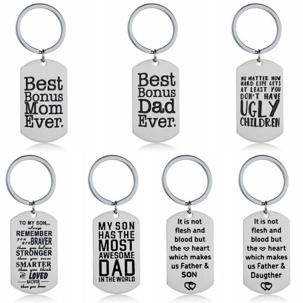 keychains family bonus mom dad keychain stainless steel braver keyring gift for friends children father & son daughter key chain, Silver
keychains family bonus mom dad keychain stainless steel braver keyring gift for friends children father & son daughter key chain, Silver
