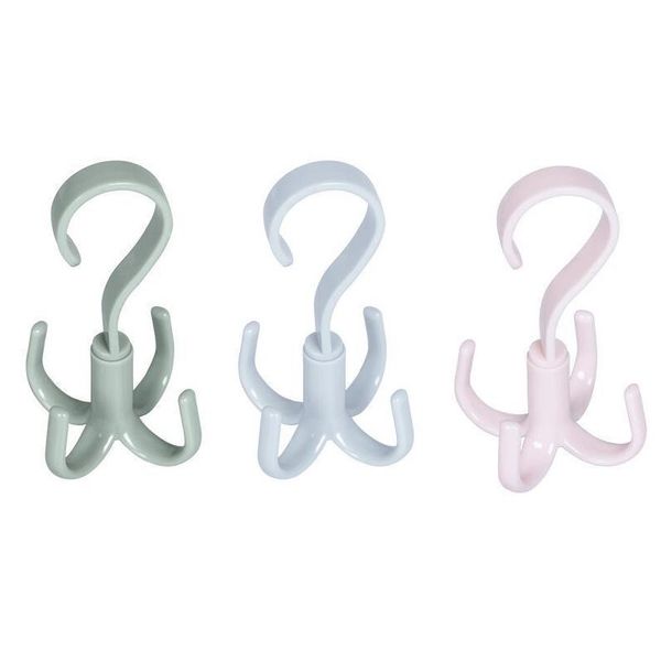 hooks & rails 2 pcs multi-functional plastic s hook four-claw 360 degrees rotatable storage handbag clothes scarf hanger belt ties shelf
hooks & rails 2 pcs multi-functional plastic s hook four-claw 360 degrees rotatable storage handbag clothes scarf hanger belt ties shelf