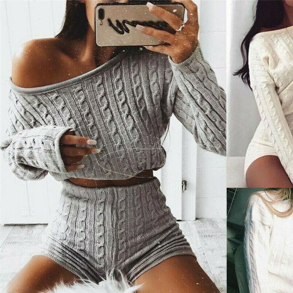 hirigin women sweater suits autumn winter knitted tracksuit sweater short jumper women 2 pieces set knitwear sporting suit, Gray
hirigin women sweater suits autumn winter knitted tracksuit sweater short jumper women 2 pieces set knitwear sporting suit, Gray