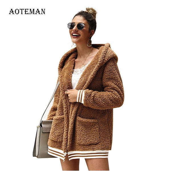 autumn winter hoodies faux fur coat women 2020 casual fleece oversize thick warm teddy jacket female long outwear fourrure femme p5ix, Black
autumn winter hoodies faux fur coat women 2020 casual fleece oversize thick warm teddy jacket female long outwear fourrure femme p5ix, Black