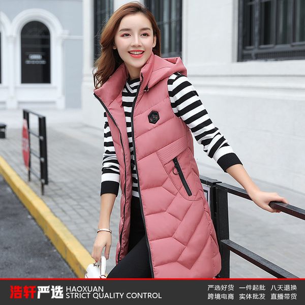 vests autumn winter 2021 down middle and long hooded korean women's vt thickened large cotton et, Black;white
vests autumn winter 2021 down middle and long hooded korean women's vt thickened large cotton et, Black;white