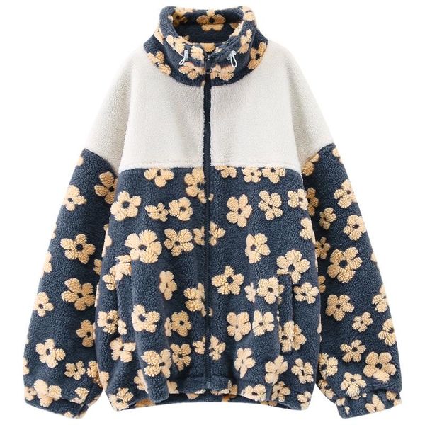 women's fur & faux autumn winter thick lamb wool coat women 2022 korean plus size loose floral print stitching cotton jacket girls outw, Black
women's fur & faux autumn winter thick lamb wool coat women 2022 korean plus size loose floral print stitching cotton jacket girls outw, Black