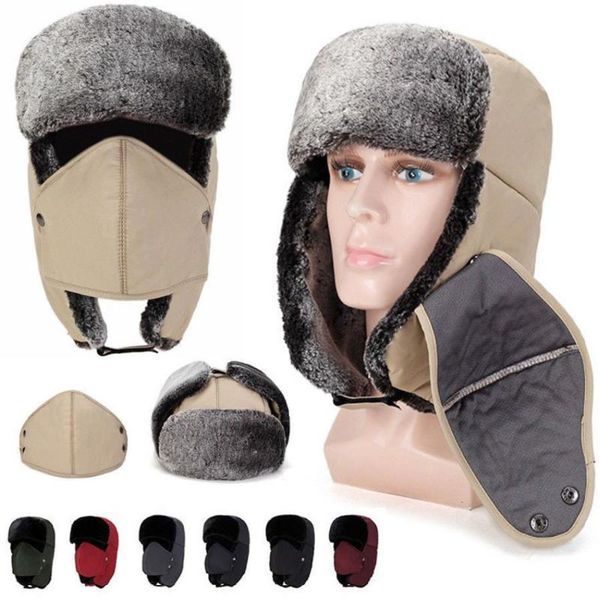 berets balaclava earflap bomber hats caps wool faux fur men women winter russian snow ski hat cap windproof protection face ear, Blue;gray
berets balaclava earflap bomber hats caps wool faux fur men women winter russian snow ski hat cap windproof protection face ear, Blue;gray