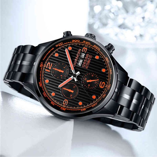 guanqin casual watch business automatic man luminous clock waterproof luxury brand mechanical es relogio holuns, Silver
guanqin casual watch business automatic man luminous clock waterproof luxury brand mechanical es relogio holuns, Silver