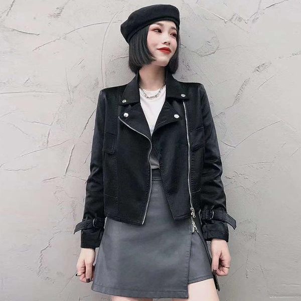 women's jackets spring style suede coat 2021 fashion leisure easy motorcycle clothes zipper leather jacket, Black;brown
women's jackets spring style suede coat 2021 fashion leisure easy motorcycle clothes zipper leather jacket, Black;brown