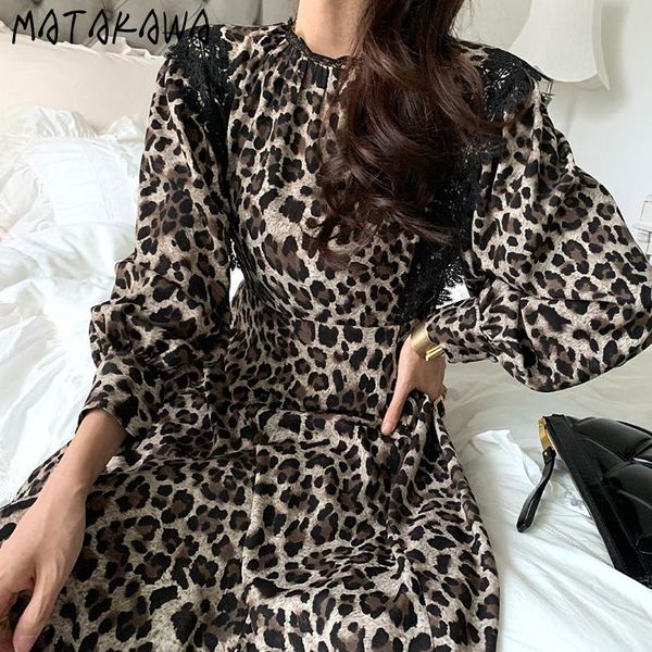 matakawa leopard print midi dresses women korea chic fashion stand-up collar lace femme robe stitching high waist vestidos, Black;gray
matakawa leopard print midi dresses women korea chic fashion stand-up collar lace femme robe stitching high waist vestidos, Black;gray