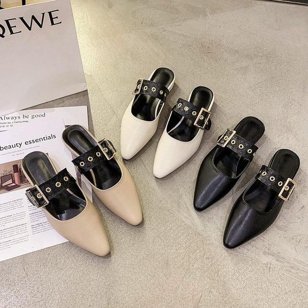 slippers shoes women loafers rivet pointed toe ladies' low luxury slides pantofle soft cover designer flat 2021 hoof heels rubb, Black
slippers shoes women loafers rivet pointed toe ladies' low luxury slides pantofle soft cover designer flat 2021 hoof heels rubb, Black