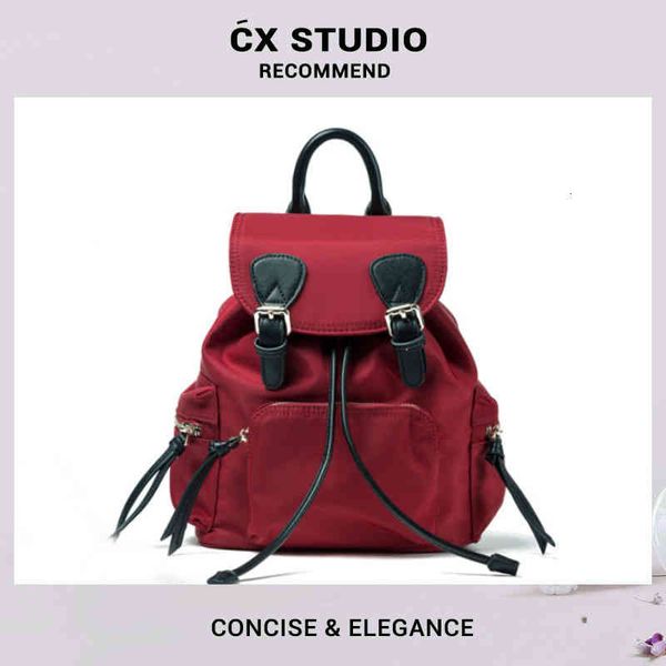 handbag bag women's korean backpack 2021 oxford fashion student, Black;red 
handbag bag women's korean backpack 2021 oxford fashion student, Black;red