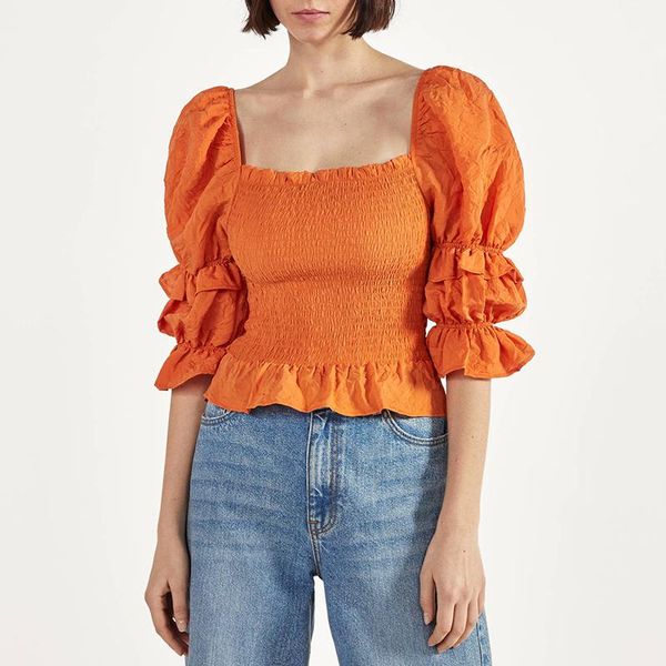 vintage stylish solid short style blouses women 2021 fashion v neck long sleeve orange elastic female shirts chic crop top, White
vintage stylish solid short style blouses women 2021 fashion v neck long sleeve orange elastic female shirts chic crop top, White