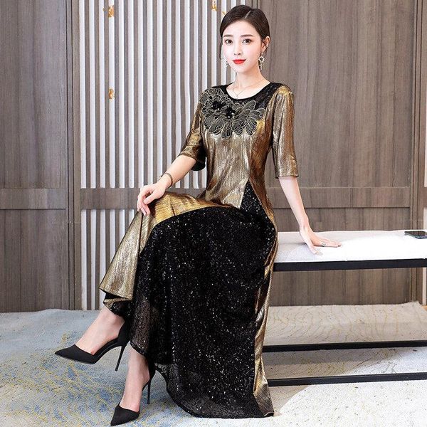 party dresses dress gold velvet spring autumn women's clothing elegant fashion slim half sleeve patchwork sequin vestidos, White;black
party dresses dress gold velvet spring autumn women's clothing elegant fashion slim half sleeve patchwork sequin vestidos, White;black
