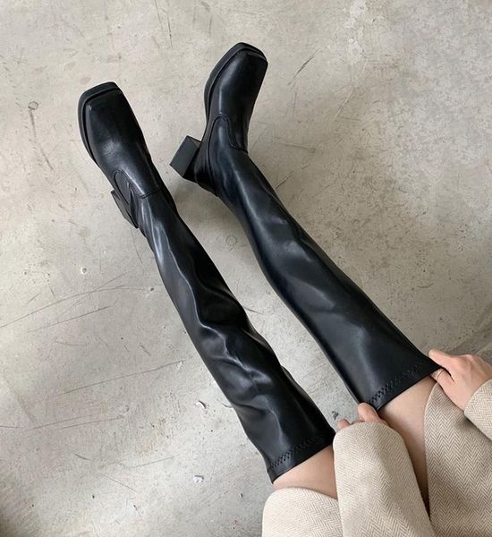 boots ladies over knee high black square toe block heeled punk platform gothic fall long white low shoe
boots ladies over knee high black square toe block heeled punk platform gothic fall long white low shoe