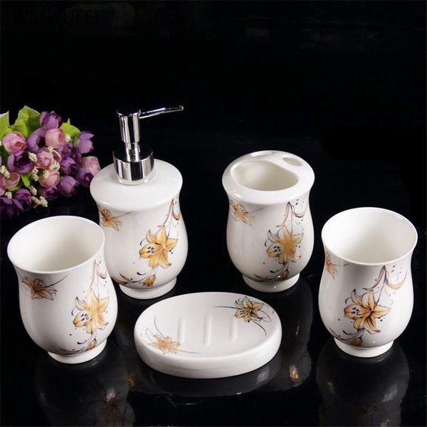 bath accessory set wshyufei european ceramics bathroom five-piece high-end soap dispenser wash toothbrush holder creative kit
bath accessory set wshyufei european ceramics bathroom five-piece high-end soap dispenser wash toothbrush holder creative kit