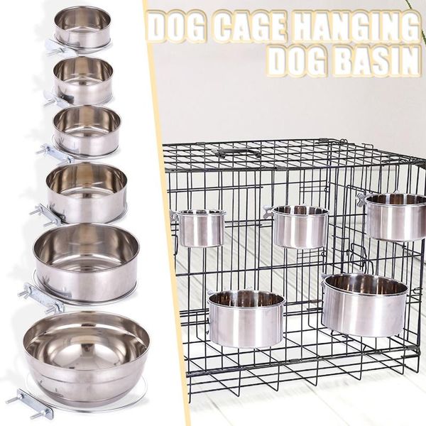 ordinary stainless steel pet bowl dog cage hanging fixed dog basin drinking water feeder hundenapf
ordinary stainless steel pet bowl dog cage hanging fixed dog basin drinking water feeder hundenapf