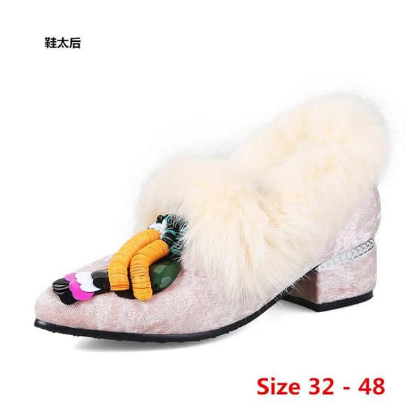 winter stiletto party wedding med heels women's med heel shoes ladies pumps woman shoes small big size 32 - 48, Black
winter stiletto party wedding med heels women's med heel shoes ladies pumps woman shoes small big size 32 - 48, Black