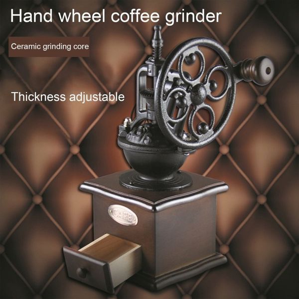 manual coffee grinder vintage style wooden coffee bean mill grinding ferris wheel design hand coffee maker machine
manual coffee grinder vintage style wooden coffee bean mill grinding ferris wheel design hand coffee maker machine
