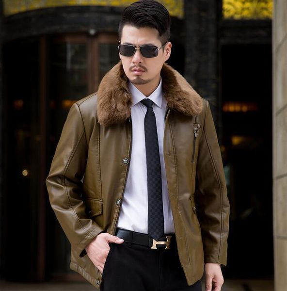 men's fur & faux winter thicken warm leather jacket men clothing mens coats collar black brown casual autumn chaquetas motocicletas hom
men's fur & faux winter thicken warm leather jacket men clothing mens coats collar black brown casual autumn chaquetas motocicletas hom