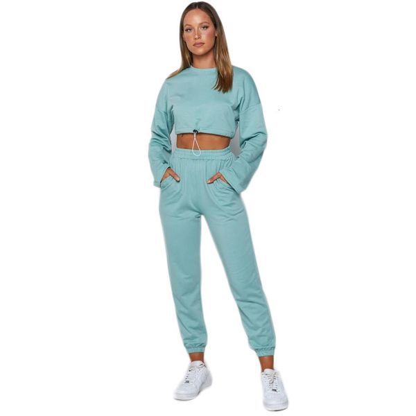 2021 new simple style solid-color long sleeves crop & trousers women two piece outfits autumn casual suits ydjz, Gray
2021 new simple style solid-color long sleeves crop & trousers women two piece outfits autumn casual suits ydjz, Gray