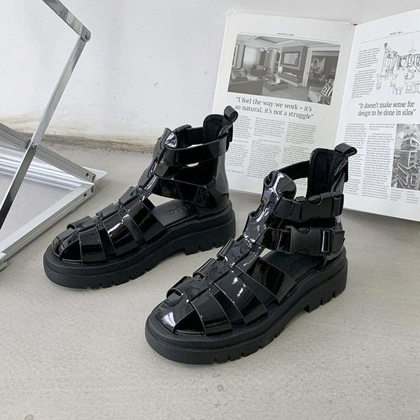 sandals summer roman shoes women flats platform female soft leather casual baotou light wedges heels boots fashion 2021, Black
sandals summer roman shoes women flats platform female soft leather casual baotou light wedges heels boots fashion 2021, Black