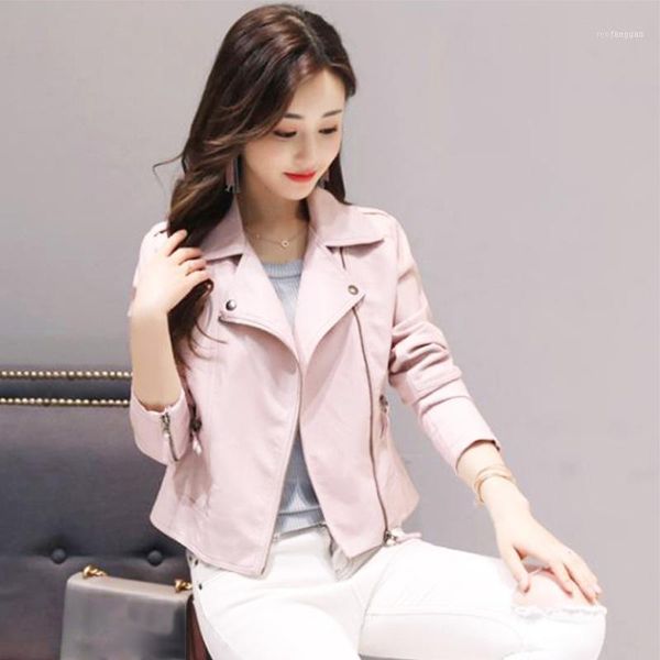 women's jackets women slim pu leather 2021 autumn fashion sweet female zipper 4 colors plus size short coat1, Black;brown
women's jackets women slim pu leather 2021 autumn fashion sweet female zipper 4 colors plus size short coat1, Black;brown