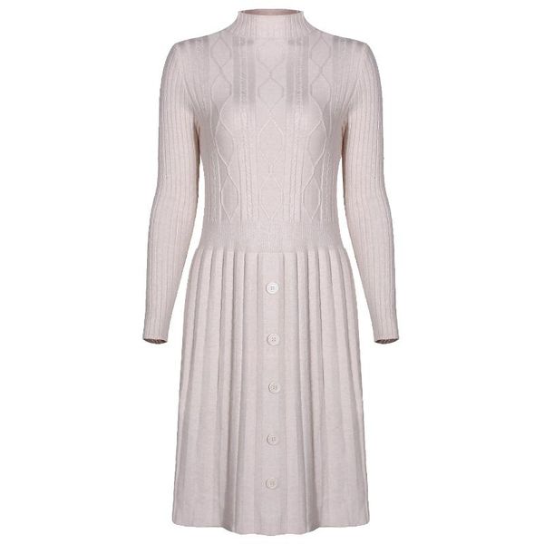 casual dresses fanco 2021 autumn and winter women's long sleeved twist pleated knitted dress sweater female o-neck solid button knee le, Black;gray
casual dresses fanco 2021 autumn and winter women's long sleeved twist pleated knitted dress sweater female o-neck solid button knee le, Black;gray