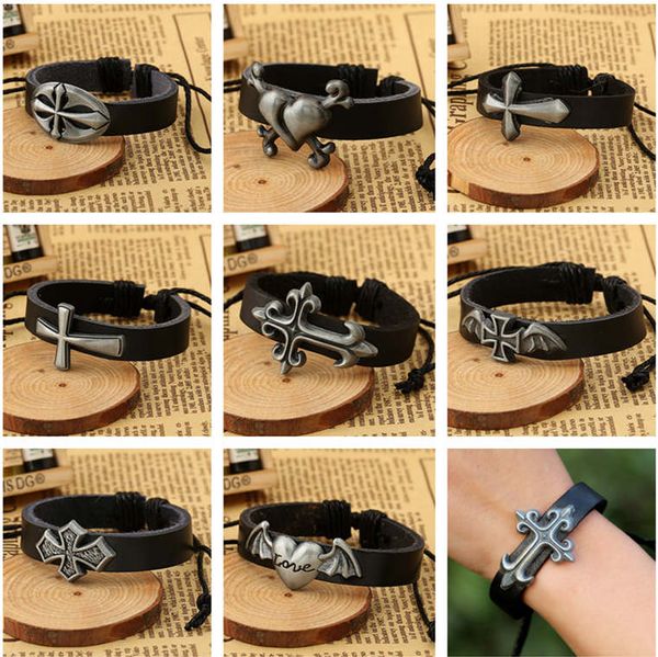 factory direct sale of new cross alloy cowhide bracelet dmfb468 mix order 20 pieces a lot, Black
factory direct sale of new cross alloy cowhide bracelet dmfb468 mix order 20 pieces a lot, Black