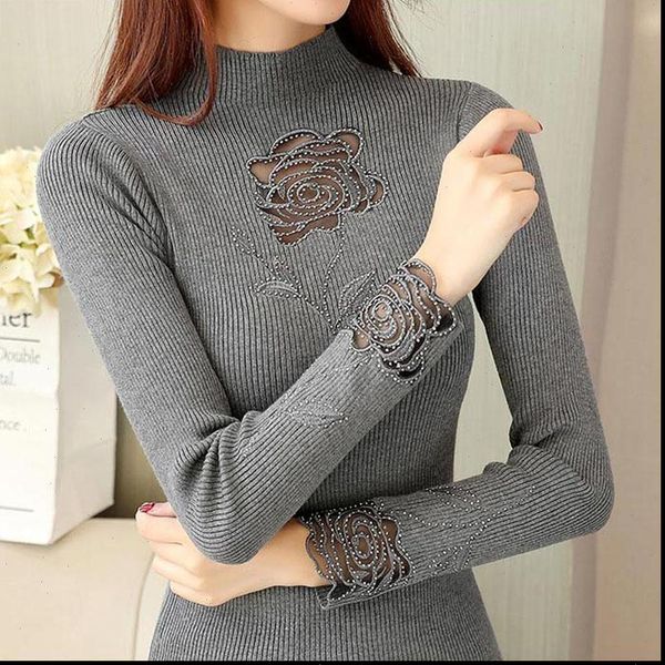 rose embroidery turtleneck sweater women spring autumn diamonds transparent slim knit pullover jumper m9d503y drop shipping, White;black
rose embroidery turtleneck sweater women spring autumn diamonds transparent slim knit pullover jumper m9d503y drop shipping, White;black