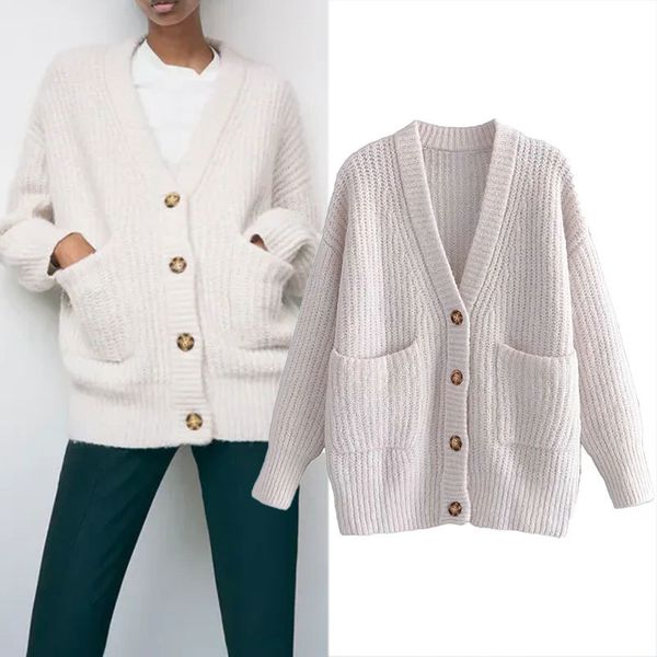 women's sweaters za women's nightgown autumn fashion solid mesh cardigan loose casual vintage pocket coat streetwear jnna, White;black
women's sweaters za women's nightgown autumn fashion solid mesh cardigan loose casual vintage pocket coat streetwear jnna, White;black