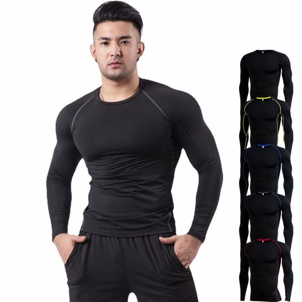 running jerseys men quick dry compression long sleeve shirt breathable high elasticity training fitness gym sports wear jersey, Black;blue
running jerseys men quick dry compression long sleeve shirt breathable high elasticity training fitness gym sports wear jersey, Black;blue