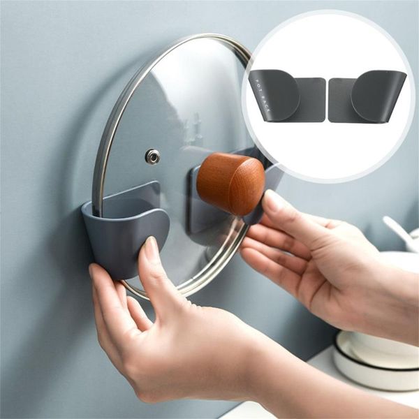 hooks & rails 3 pairs kitchen pot lid holder pan organizer adhesive wall storage rack
hooks & rails 3 pairs kitchen pot lid holder pan organizer adhesive wall storage rack