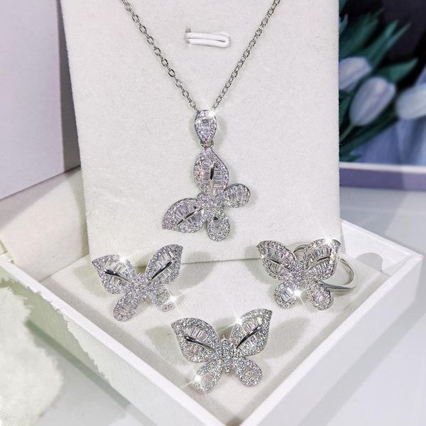 earrings & necklace live broadcast cross-border internet celebrity supply jewelry gold-plated zircon set three-piece bridal, Silver
earrings & necklace live broadcast cross-border internet celebrity supply jewelry gold-plated zircon set three-piece bridal, Silver
