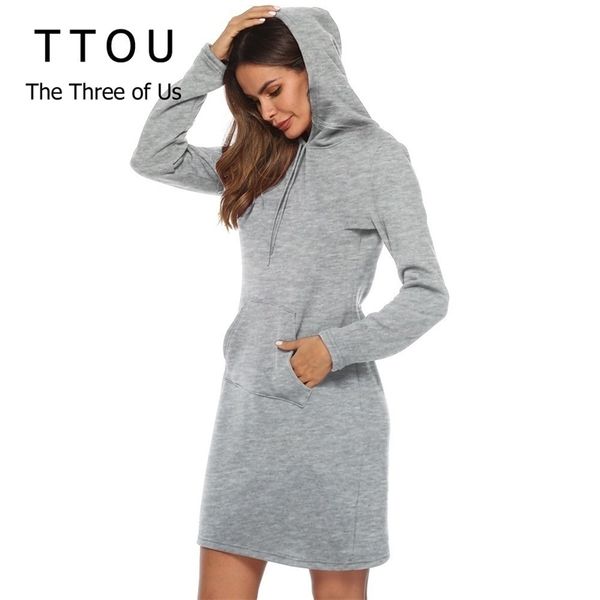 ttou autumn winter sweatshirt long sleeve dress female casual hooded collar pocket design simple style drawstring dress 201028, Black;gray
ttou autumn winter sweatshirt long sleeve dress female casual hooded collar pocket design simple style drawstring dress 201028, Black;gray