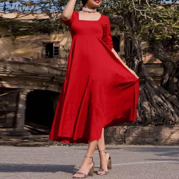 casual dresses women solid a line vestido 2021 autumn fashion maxi dress zanzea elegant long sleeve robe lady party loose square collar, Black;gray
casual dresses women solid a line vestido 2021 autumn fashion maxi dress zanzea elegant long sleeve robe lady party loose square collar, Black;gray