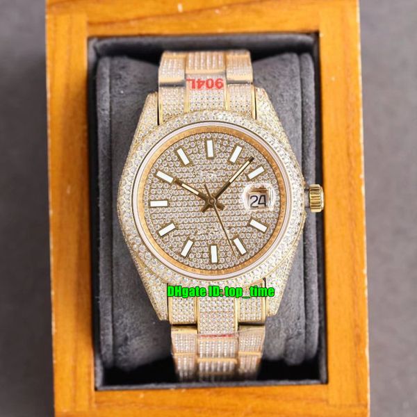 10 styles luxury watches rrf 41mm datejust iced out full diamond eta2824 automatic mens watch pavé diamonds dial 18k rose bracelet ladies ge, Slivery;brown
10 styles luxury watches rrf 41mm datejust iced out full diamond eta2824 automatic mens watch pavé diamonds dial 18k rose bracelet ladies ge, Slivery;brown