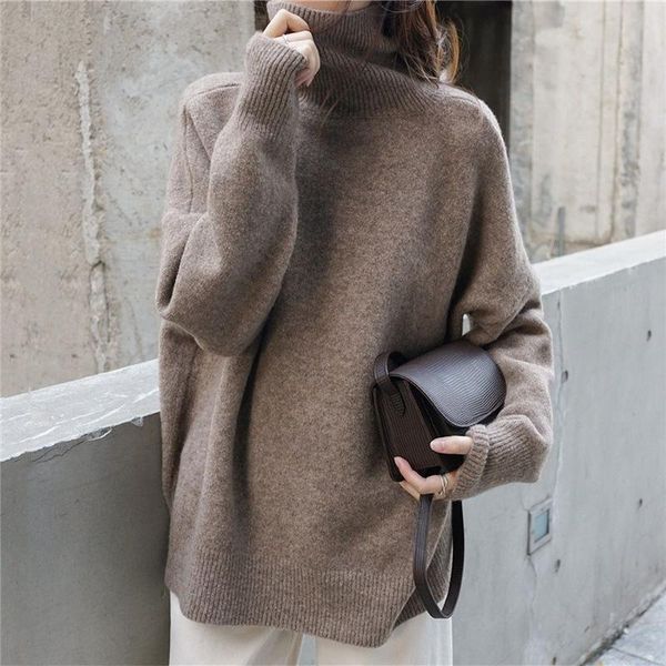 women's sweaters women turtleneck cashmere warm knitted pullover ladies korean style loose 2021 winter outwear female jumpers, White;black
women's sweaters women turtleneck cashmere warm knitted pullover ladies korean style loose 2021 winter outwear female jumpers, White;black