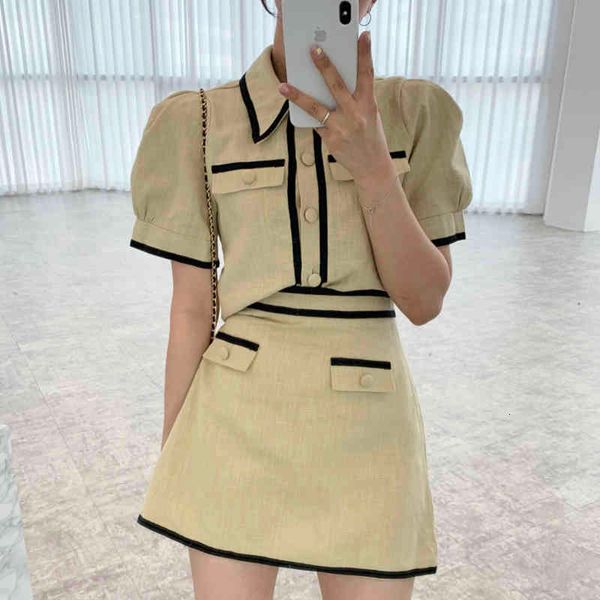 two piece dress summer 2 set women skirt and korean style short sleeve + high waist mini suits vintage ensemble femme u21, White
two piece dress summer 2 set women skirt and korean style short sleeve + high waist mini suits vintage ensemble femme u21, White
