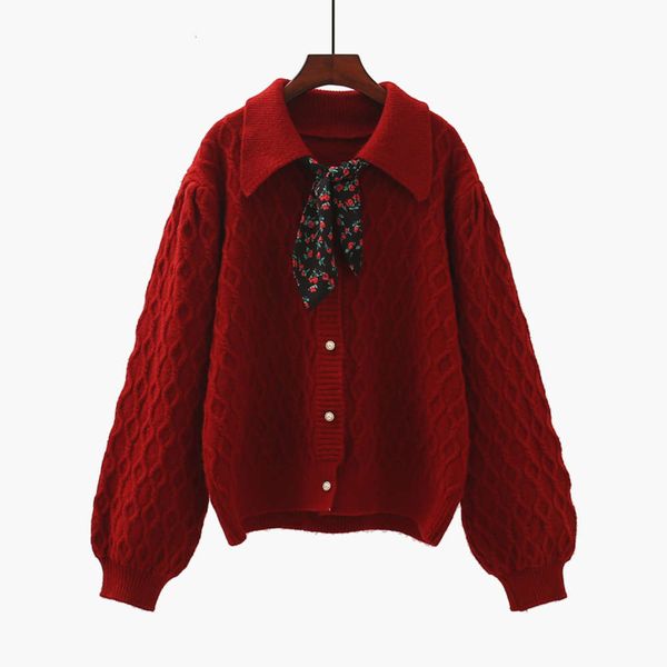 baby collar twist cardigan women's spring and autumn 2021 new short loose wear small sweater, White;black
baby collar twist cardigan women's spring and autumn 2021 new short loose wear small sweater, White;black