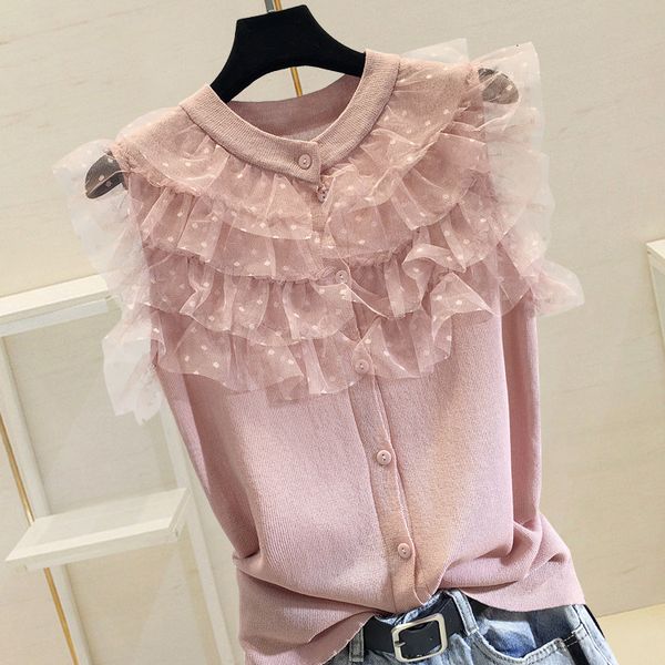 summer sweater female bones malha fine cost polka dot outer mangoes short ladies clothes t shirt kn0w, White
summer sweater female bones malha fine cost polka dot outer mangoes short ladies clothes t shirt kn0w, White