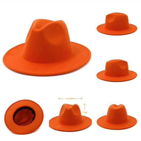 wide brim hats classic orange fedora hat men wome british woolen winter felt fashion jazz cowboy wholesale, Blue;gray
wide brim hats classic orange fedora hat men wome british woolen winter felt fashion jazz cowboy wholesale, Blue;gray