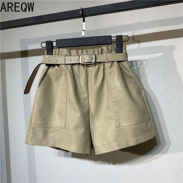 belt included korean style high waist pu leather shorts women's autumn winter booty shorts 210317, White;black
belt included korean style high waist pu leather shorts women's autumn winter booty shorts 210317, White;black