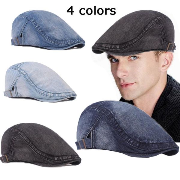 berets casual men's cowboy hat fashion women retro sun visor hats adjustable size vintage jeans cotton, Blue;gray
berets casual men's cowboy hat fashion women retro sun visor hats adjustable size vintage jeans cotton, Blue;gray