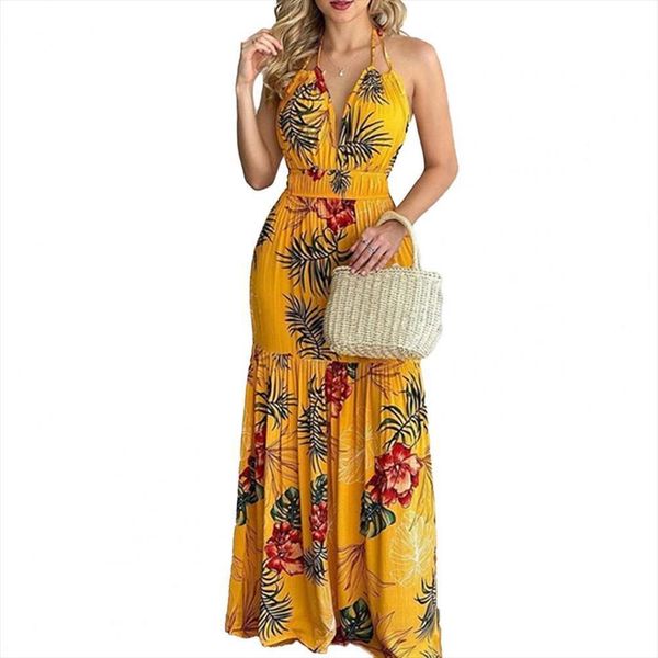 elegant floral print backless womens dress deep v neck halter large hem a line plus size summer beachwear, Black;gray
elegant floral print backless womens dress deep v neck halter large hem a line plus size summer beachwear, Black;gray