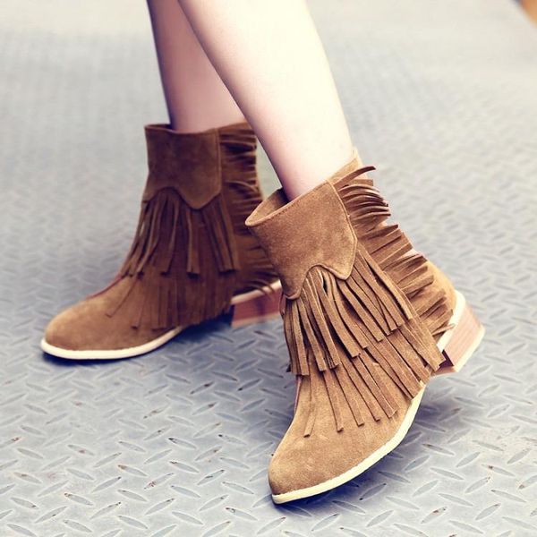 boots 2021 ankle for women fringe retro winter ladies shoes size 35-43 slip on botas mujer zapatos de, Black
boots 2021 ankle for women fringe retro winter ladies shoes size 35-43 slip on botas mujer zapatos de, Black