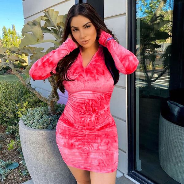 women summer style dress 2021 new arrivals long sleeve zipper tie-dye red blue bodycon party dresses vestidos, Black;gray
women summer style dress 2021 new arrivals long sleeve zipper tie-dye red blue bodycon party dresses vestidos, Black;gray