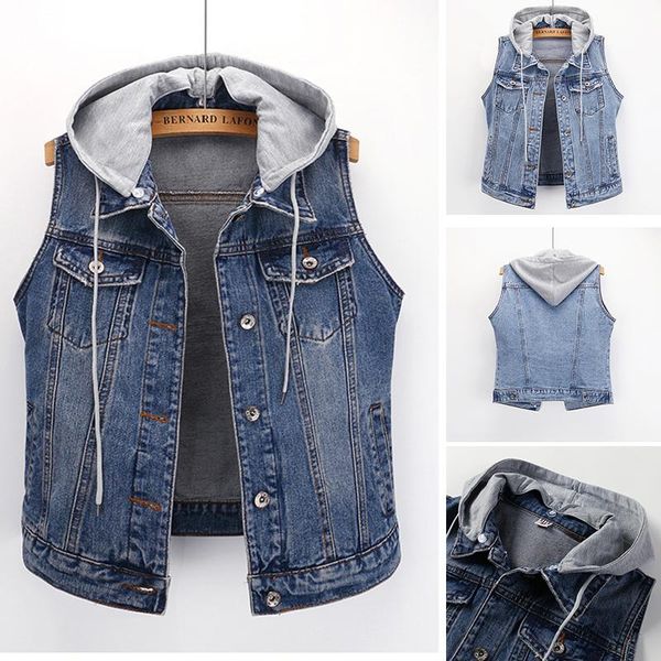 women's jackets ladies spring and autumn ripped denim short jacket sleeveless female x style, Black;brown
women's jackets ladies spring and autumn ripped denim short jacket sleeveless female x style, Black;brown