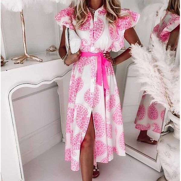 pattern printing ruffled loose shirt dress flying sleeves high waist summer long skirt pink blouse dress y1006, Black;gray
pattern printing ruffled loose shirt dress flying sleeves high waist summer long skirt pink blouse dress y1006, Black;gray