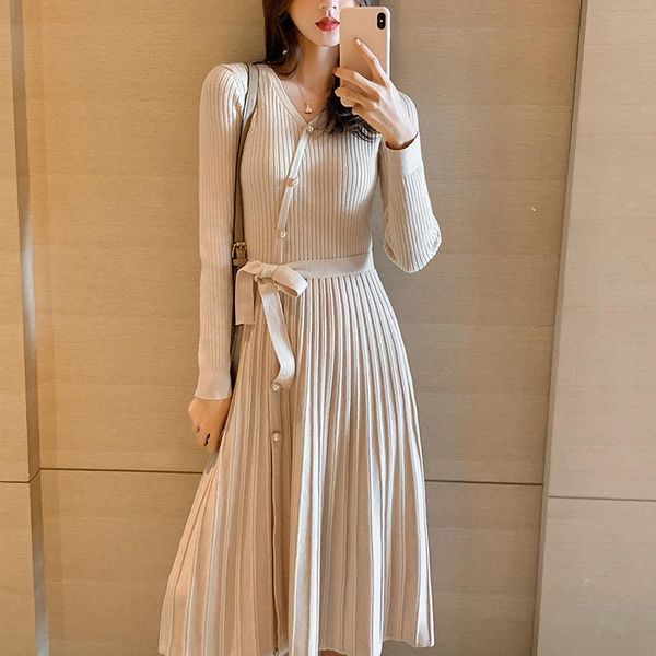 casual dresses long sweater dress fashion women knitted korean elegant high waist pleated sweaters winter vintage, Black;gray
casual dresses long sweater dress fashion women knitted korean elegant high waist pleated sweaters winter vintage, Black;gray