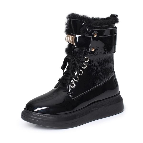 boots women shoes winter ankle boot warm short plush female fashion pu leather ladies flat lace up snow platform, Black
boots women shoes winter ankle boot warm short plush female fashion pu leather ladies flat lace up snow platform, Black