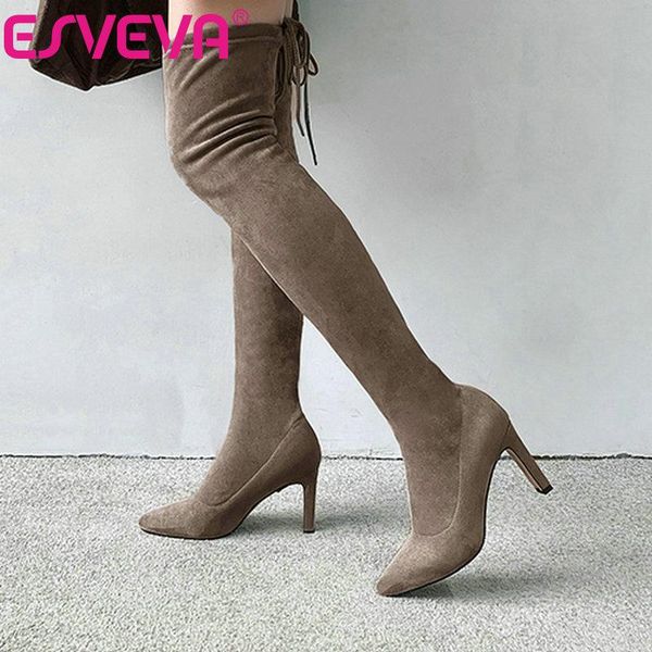 boots esveva 2021 platform square high heel women over the knee all match lace up classic elastic motorcycle size 34-43, Black
boots esveva 2021 platform square high heel women over the knee all match lace up classic elastic motorcycle size 34-43, Black