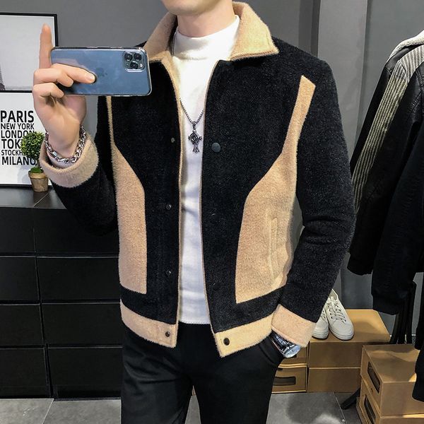 winter splicing casual male wool trench coat turndown collar steetwear jacket erkekler ceket yjwj, Black;brown
winter splicing casual male wool trench coat turndown collar steetwear jacket erkekler ceket yjwj, Black;brown